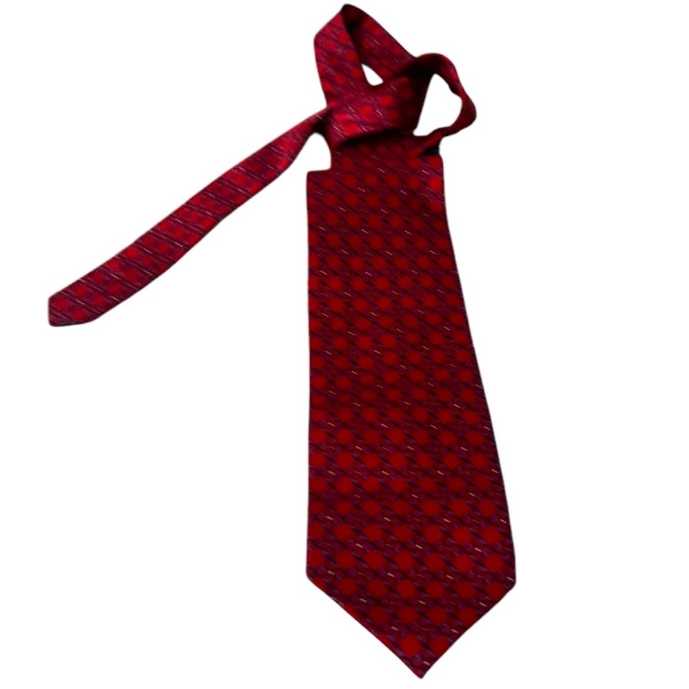 VALERIO GARATTI Red Luxury 100% Silk Designer Necktie